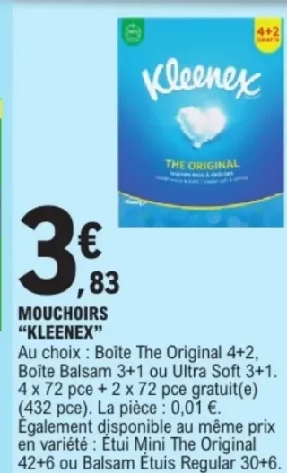 Mouchoirs Kleenex
