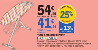 Table à repasser experte Homeside