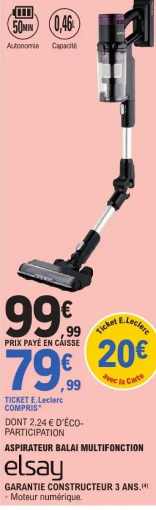 Aspirateur balai multifonction Elsay
