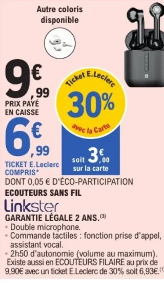 Ecouteurs sans fil Linkster