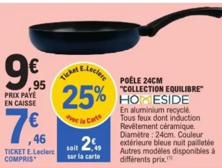 Poêle 24cm "Collection Equilibre" Homeside