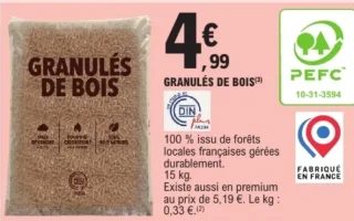 Granulés de bois 15 kg