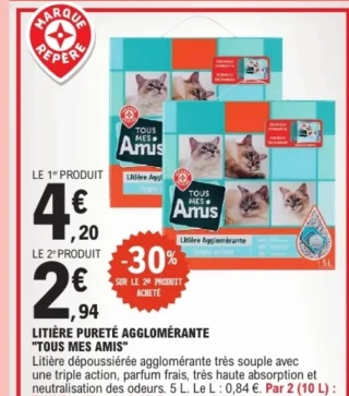 Litière pureté agglomérante "Tous Mes Amis"