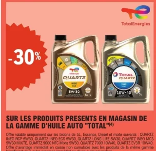 Gamme d'huile auto "Total"