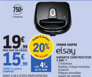 Croque gaufre Elsay