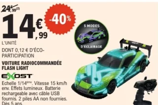 Voiture radiocommandée Flash Light Exost