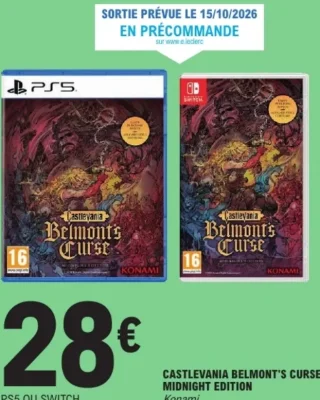 Jeu vidéo Castlevania Belmont's Curse Midnight Edition PS5 ou Switch Konami