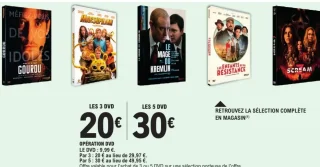 Sélection de DVD (Gourou, Marsupilami, Le Mage du Kremlin, Les enfants de la résistance, Scream 6...)