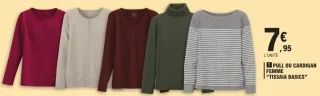 Pull ou Cardigan femme Tissaia Basics