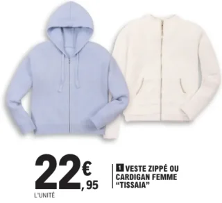 Veste zippé ou cardigan femme Tissaia