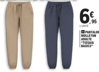 Pantalon molleton adulte "TISSAIA BASICS"