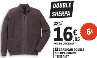 Cardigan doublé sherpa homme "TISSAIA"