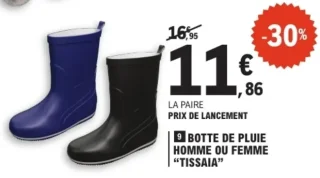 Botte de pluie homme ou femme Tissaia