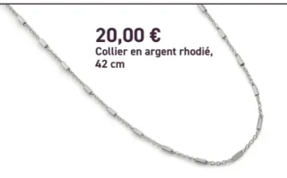 Collier en argent rhodié Le Manège à Bijoux 42 cm