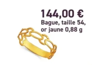 Bague or jaune Le Manège à Bijoux taille 54
