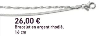 Bracelet en argent rhodié Le Manège à Bijoux 16 cm
