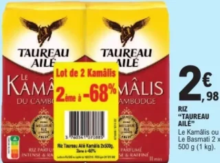 Riz Le Kamâlis ou Le Basmati Taureau Ailé