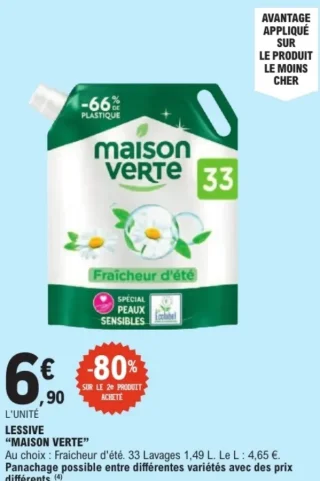 Lessive Fraîcheur d'été Maison Verte