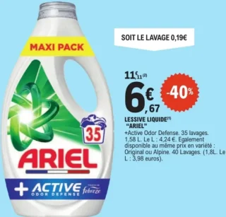 Lessive liquide Ariel +Active Odor Defense