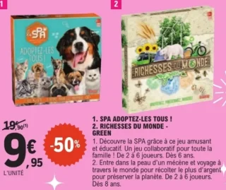 Jeux de société SPA Adoptez-les tous ! / Richesses du Monde - Green