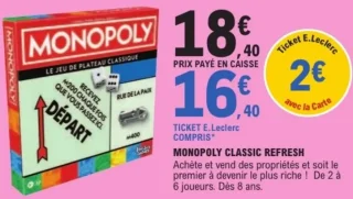 Jeu de société Monopoly Classic Refresh Hasbro