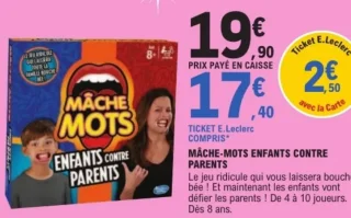 Jeu de société Mâche-Mots Enfants contre Parents Hasbro