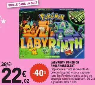 Jeu de société Labyrinth Pokémon Phosphorescent Ravensburger