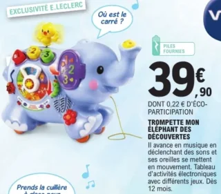 Trompette mon éléphant des découvertes Vtech Baby