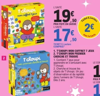 T'choupi mon coffret 7 jeux / Mon premier cherche et trouve Nathan