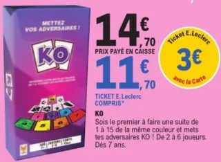 Jeu de cartes KO