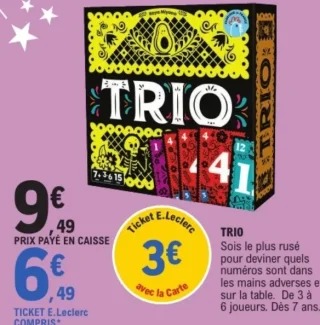 Jeu de cartes Trio