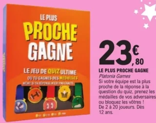 Jeu de quiz Le Plus Proche Gagne Platonia Games