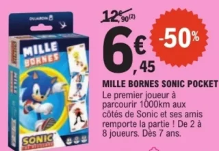 Jeu de carte MILLE BORNES SONIC POCKET