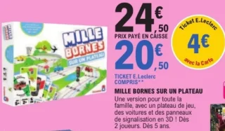 Jeu de société MILLE BORNES SUR UN PLATEAU