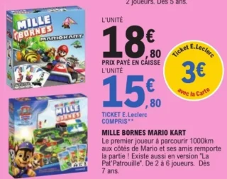 Jeu de société MILLE BORNES MARIO KART