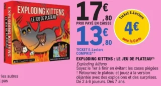 Jeu de plateau EXPLODING KITTENS : LE JEU DE PLATEAU
