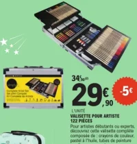 Valisette pour artiste 122 pièces