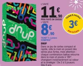 Jeu de cartes Dnup