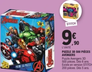 Puzzle 3D 500 pièces Avengers