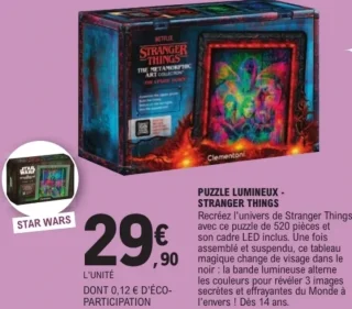 Puzzle lumineux Stranger Things Clementoni