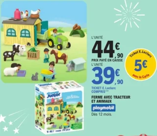 Ferme avec tracteur et animaux Playmobil Junior