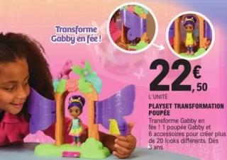 Playset Transformation Poupée Gabby et la maison magique