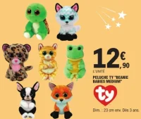 Peluche TY "BEANIE BABIES MEDIUM"