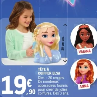 Tête à coiffer Elsa La Reine des Neiges Disney