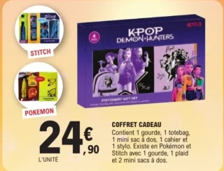 Coffret cadeau K-Pop Demon Hunters / Stitch / Pokémon