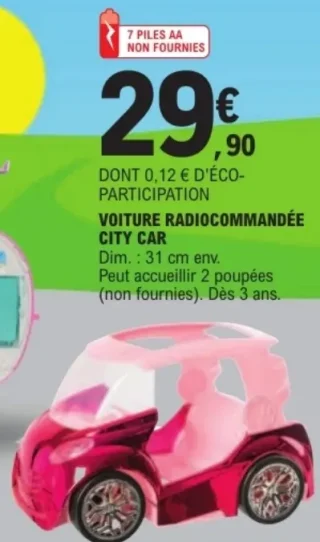 Voiture radiocommandée City Car Barbie