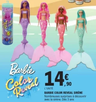 Poupée Barbie Color Reveal Sirène