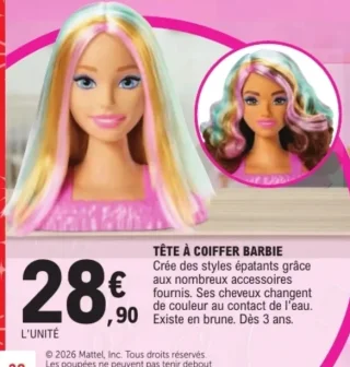 Tête à coiffer Barbie