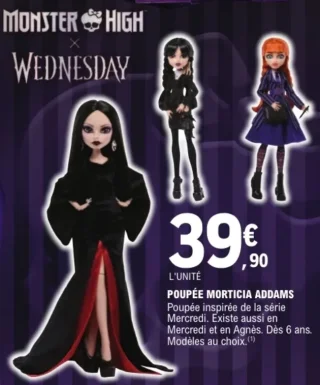 Poupée Morticia Addams Monster High x Wednesday