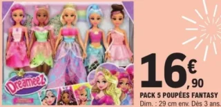 Pack 5 poupées Fantasy Dreameez